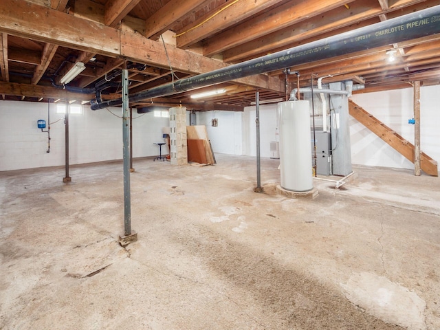 12609 Fancher Rd, Westerville, OH 43082 - basement with water heater