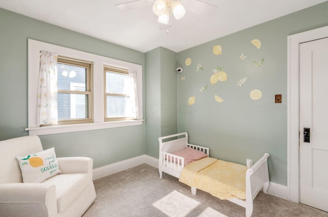 138 E Kelso Rd, Columbus, OH 43202 - carpeted bedroom with baseboards and ceiling fan