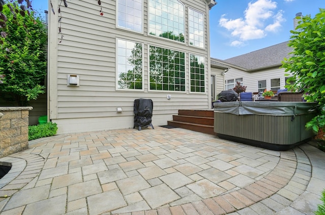 8073 Tree Lake Blvd, Powell, OH 43065 - view of patio / terrace featuring a hot tub