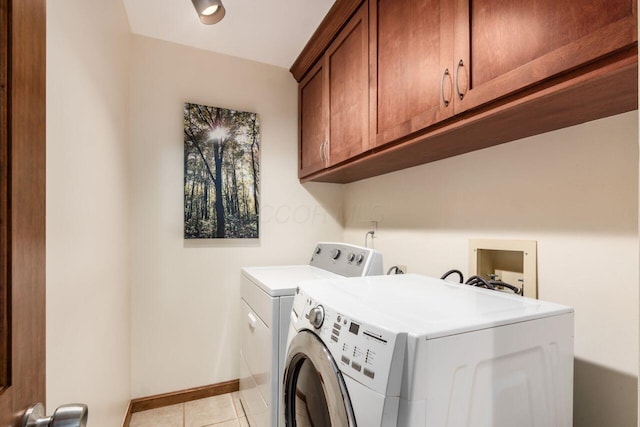 1875 Madden Higgins Rd, London, OH 43140 - laundry area with washer and dryer, cabinet space, light tile patterned floors, and baseboards