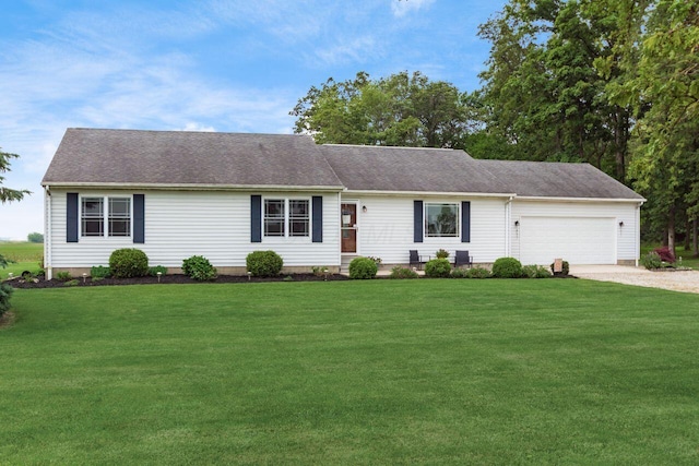 1875 Madden Higgins Rd, London, OH 43140 - ranch-style house featuring driveway, a garage, and a front yard