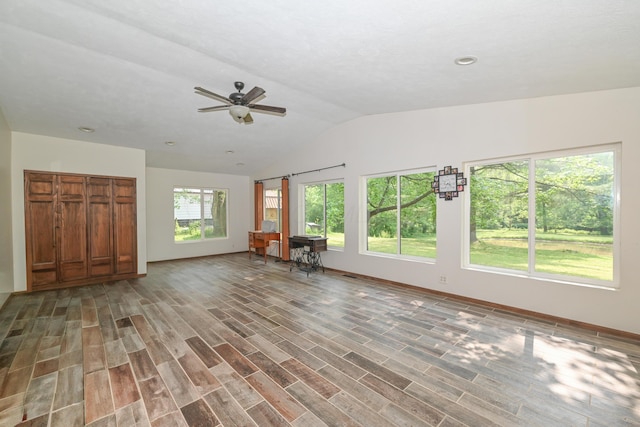 5467 Timpson Rd, Caledonia, OH 43314 - unfurnished sunroom featuring lofted ceiling