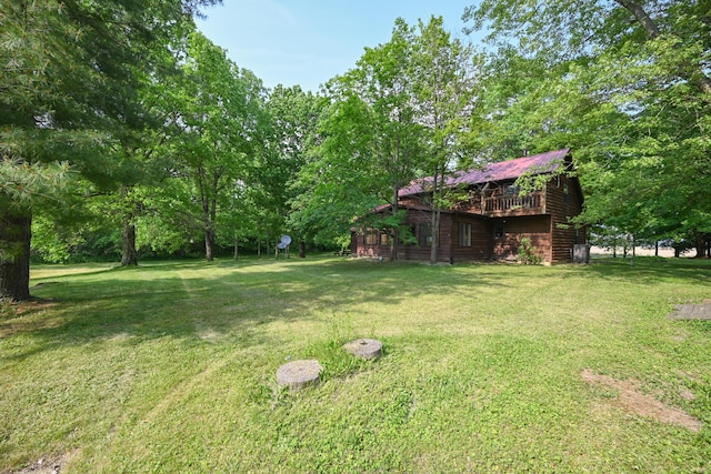 5467 Timpson Rd, Caledonia, OH 43314 - view of grassy yard featuring a deck