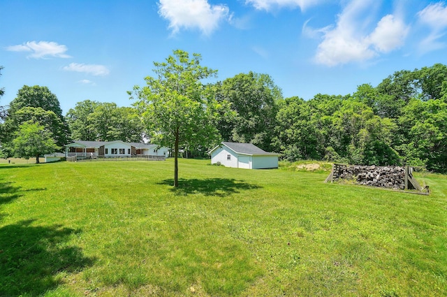 5350 Brook Rd NW, Lancaster, OH 43130 - view of grassy yard with an outbuilding
