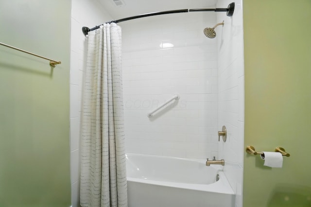 5350 Brook Rd NW, Lancaster, OH 43130 - bathroom featuring shower / bath combo with shower curtain