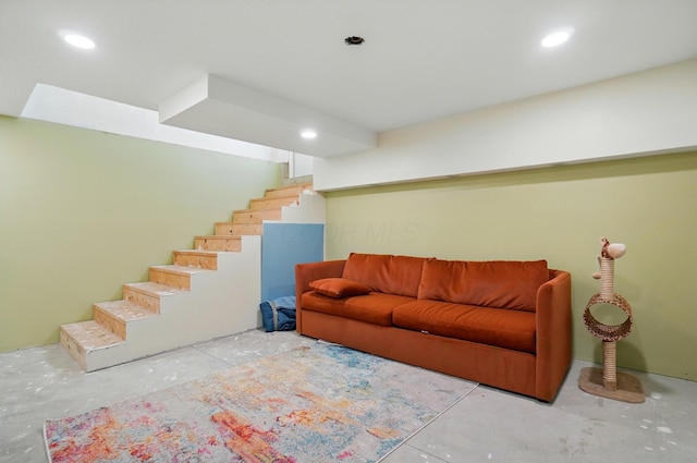 5350 Brook Rd NW, Lancaster, OH 43130 - living room with stairway and recessed lighting