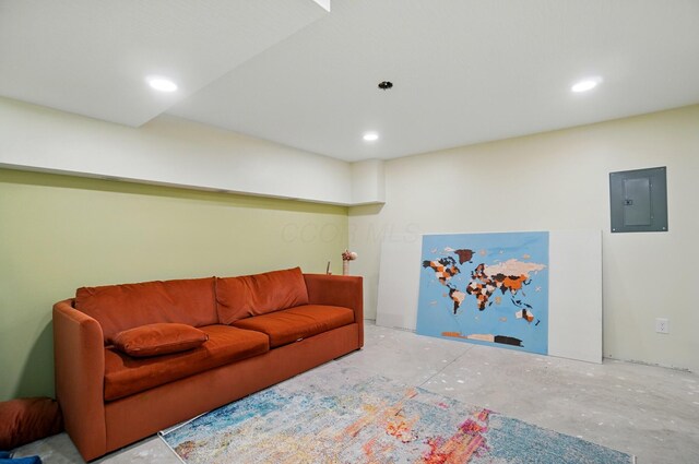 5350 Brook Rd NW, Lancaster, OH 43130 - living area with electric panel and recessed lighting