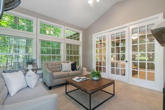 8467 Tartan Fields Dr, Dublin, OH 43017 - sunroom / solarium with french doors, vaulted ceiling, and plenty of natural light