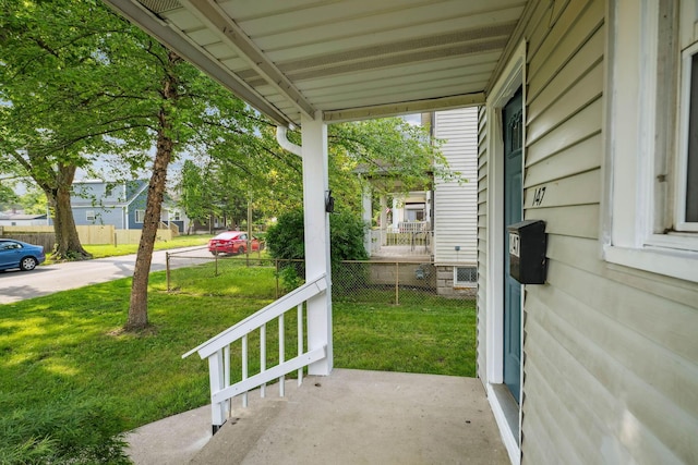 147 Schultz Ave, Columbus, OH 43222 - covered porch with a lawn