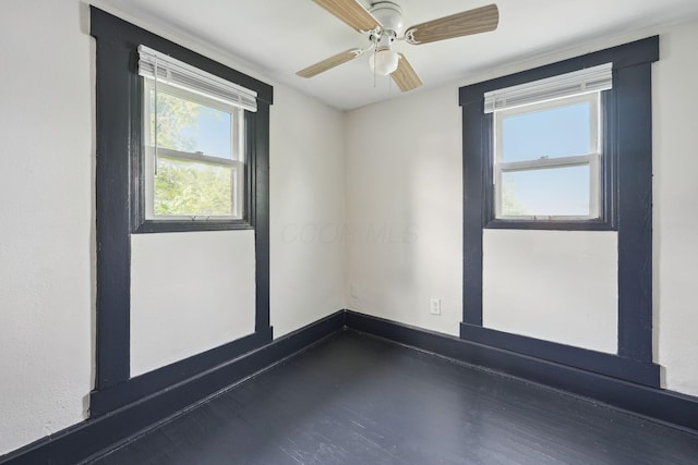 147 Schultz Ave, Columbus, OH 43222 - empty room with ceiling fan and wood finished floors