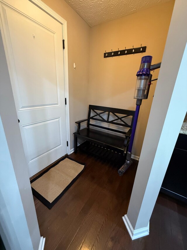 150 Shawnee Dr, Pickerington, OH 43147 - entryway featuring wood finished floors, baseboards, and a textured ceiling