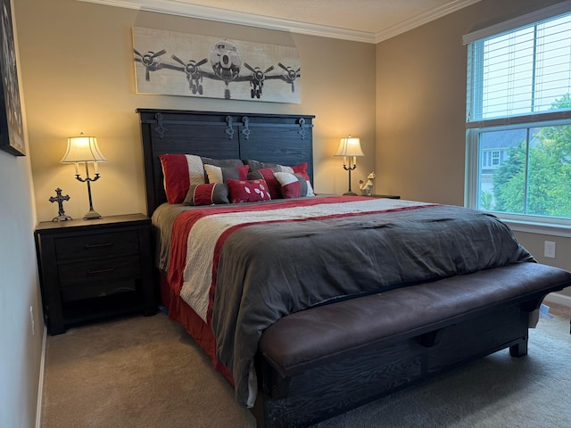 150 Shawnee Dr, Pickerington, OH 43147 - bedroom with carpet flooring, crown molding, and baseboards
