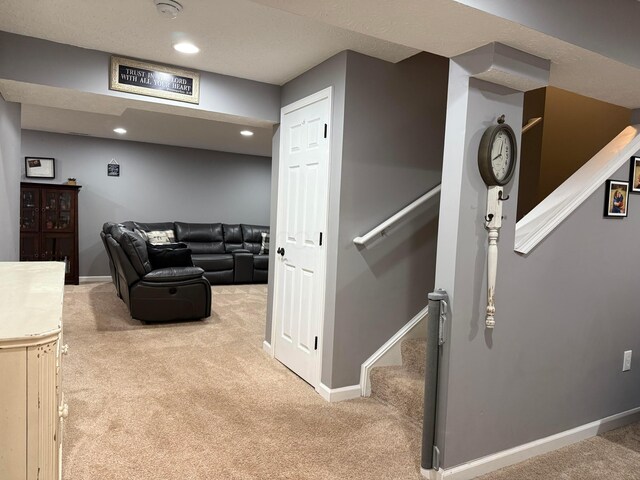 150 Shawnee Dr, Pickerington, OH 43147 - corridor featuring carpet floors, baseboards, and recessed lighting