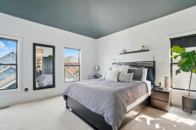 158 Punta Aly, Columbus, OH 43201 - carpeted bedroom featuring vaulted ceiling