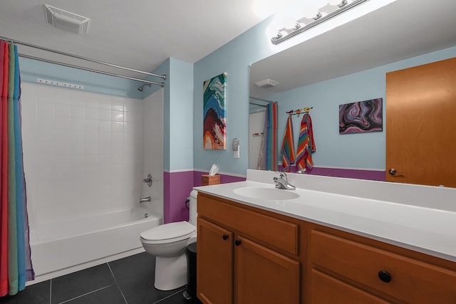 3850 Alward Rd SW, Pataskala, OH 43062 - bathroom with tile patterned flooring, shower / bath combo, vanity, and toilet