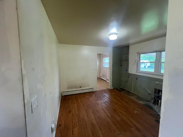 5340 Edgeview Rd, Columbus, OH 43207 - empty room with a baseboard radiator and wood finished floors