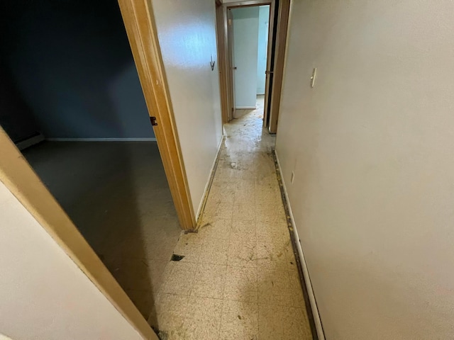 5340 Edgeview Rd, Columbus, OH 43207 - hall featuring baseboards and a baseboard radiator