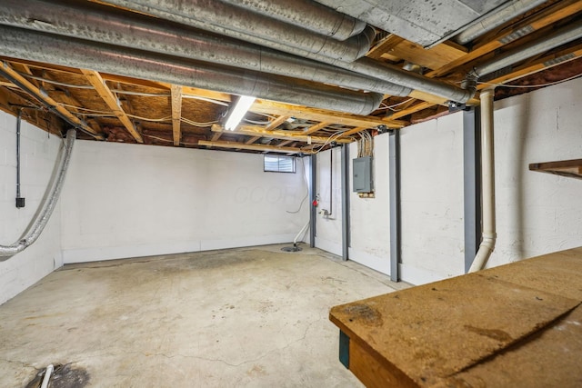 5905 Shadow Lake Cir, Columbus, OH 43235 - unfinished basement with electric panel