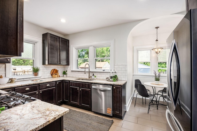 320 Rhoads Ave, Columbus, OH 43205 - kitchen with appliances with stainless steel finishes, a sink, healthy amount of natural light, and recessed lighting