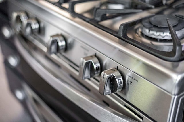 320 Rhoads Ave, Columbus, OH 43205 - kitchen view of stainless steel range with gas stovetop