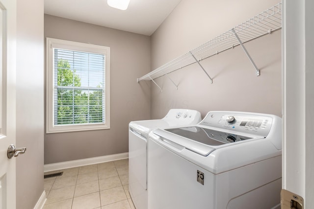 7685 Skarlocken Grn, New Albany, OH 43054 - washroom with washing machine and clothes dryer and light tile patterned flooring
