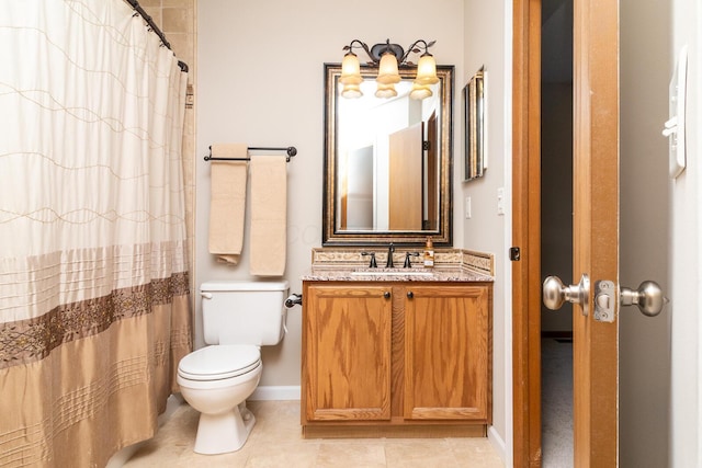 3476 Bayspirit Ct, Reynoldsburg, OH 43068 - full bathroom with vanity, tile patterned floors, and a shower with shower curtain