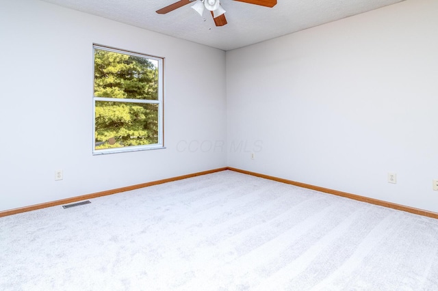3476 Bayspirit Ct, Reynoldsburg, OH 43068 - unfurnished room featuring ceiling fan, carpet, and a textured ceiling