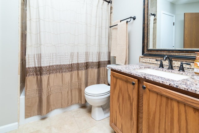 3476 Bayspirit Ct, Reynoldsburg, OH 43068 - full bath featuring vanity, shower / tub combo with curtain, and tile patterned floors