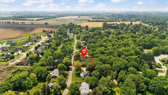 685 Hawthorne Dr, Circleville, OH 43113 - aerial overview of property's location featuring property parcel outlined