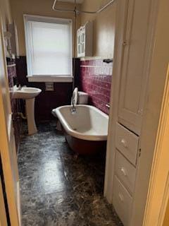 865 E Whittier St, Columbus, OH 43206 - bathroom with a freestanding bath