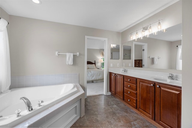 7494 Barrister Dr, Dublin, OH 43016 - ensuite bathroom with double vanity and a garden tub