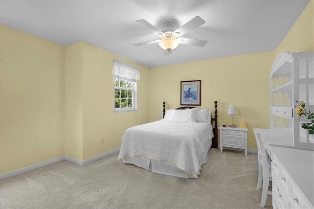 7494 Barrister Dr, Dublin, OH 43016 - bedroom with light carpet, baseboards, and a ceiling fan