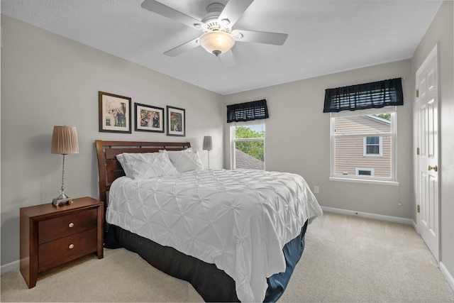 7494 Barrister Dr, Dublin, OH 43016 - bedroom with carpet flooring, baseboards, and a ceiling fan