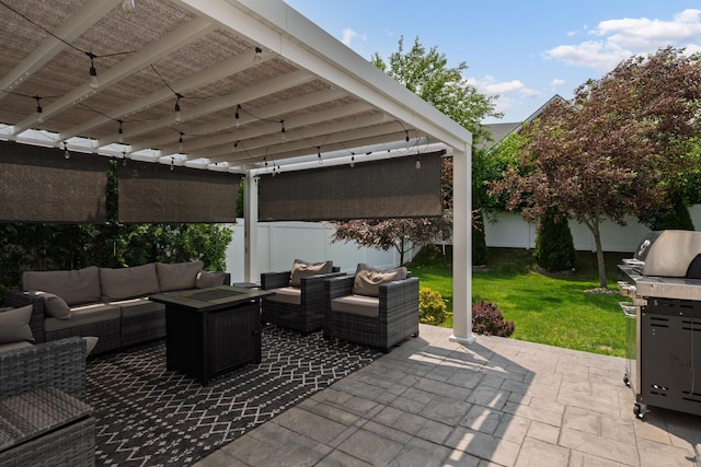676 Ferguson Ave, Delaware, OH 43015 - view of patio featuring an outdoor living space and grilling area