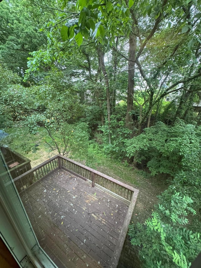1442 Londondale Unit 3-3, Newark, OH 43055 - wooden deck with a view of trees