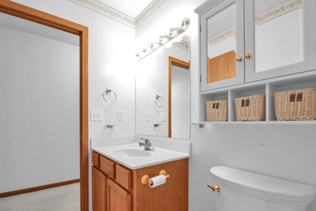 106 Kings Way W, Jefferson, OH 43162 - half bathroom featuring toilet and vanity