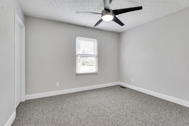 1137 Hoover Lake Ct, Westerville, OH 43081 - carpeted spare room with a ceiling fan, a textured ceiling, and baseboards