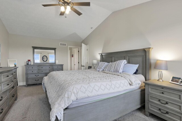 9559 Basil Rd NW, Baltimore, OH 43105 - bedroom with lofted ceiling, light carpet, ceiling fan, and baseboards