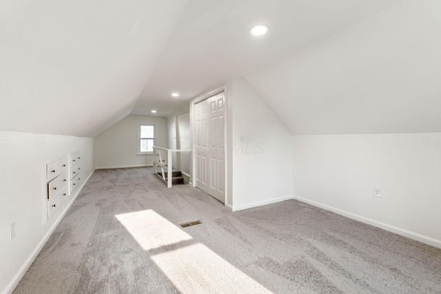 961 Davis Ave, Newark, OH 43055 - bonus room featuring lofted ceiling, baseboards, carpet, and recessed lighting
