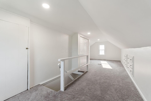 961 Davis Ave, Newark, OH 43055 - bonus room featuring carpet, vaulted ceiling, recessed lighting, and baseboards