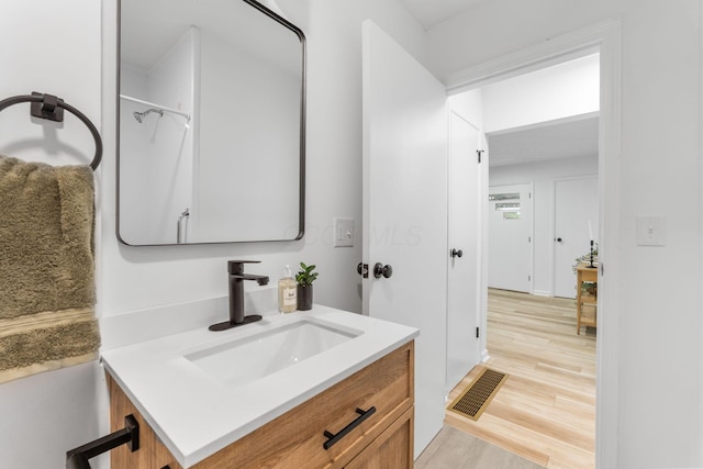 507 Brumfield Rd, Lancaster, OH 43130 - bathroom with vanity and wood finished floors