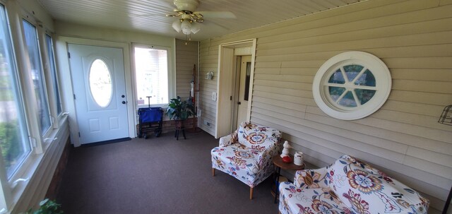 207 Newton Ave, Newark, OH 43055 - sunroom with a ceiling fan