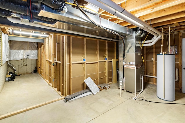 1245 Little Bear Loop, Lewis Center, OH 43035 - unfinished below grade area featuring water heater and heating unit