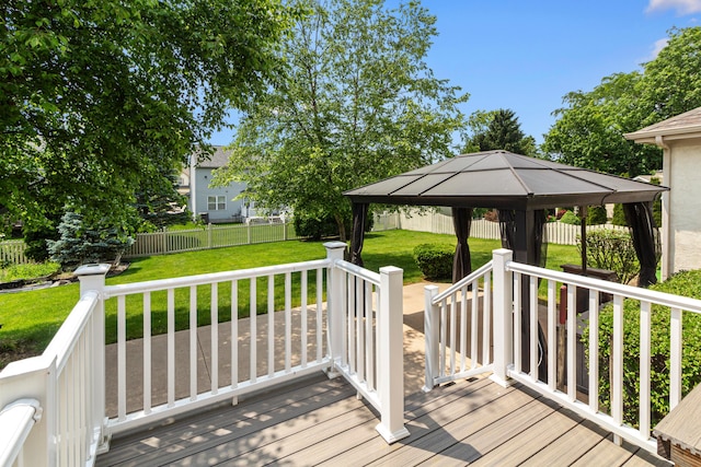 1245 Little Bear Loop, Lewis Center, OH 43035 - wooden deck featuring a gazebo