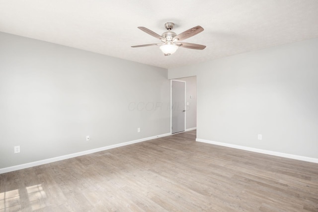 133 Blendon Rd, West Jefferson, OH 43162 - empty room featuring a ceiling fan, baseboards, and light wood-style floors