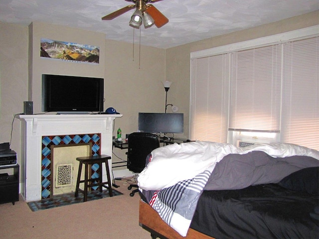 236 E Lane Ave, Columbus, OH 43201 - bedroom with carpet flooring and a ceiling fan