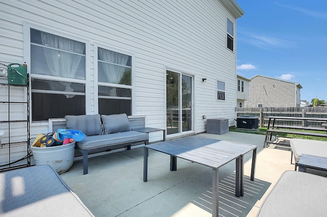 1598 Metcalfe Ave, Obetz, OH 43207 - view of patio featuring outdoor lounge area and central AC unit