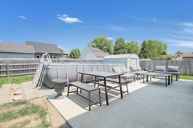 1598 Metcalfe Ave, Obetz, OH 43207 - fenced backyard featuring an outdoor living space and a patio area