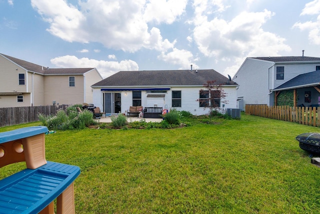 91 Richard Ave, South Bloomfield, OH 43103 - back of property featuring a patio area and central AC
