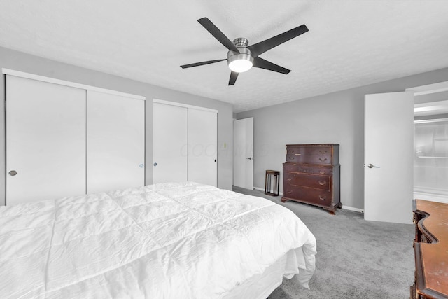 563 Wickham Way, Gahanna, OH 43230 - carpeted bedroom with two closets and ceiling fan